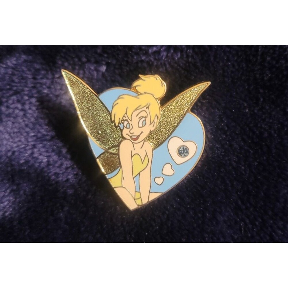 Disney Official Pin Trading 2007 Tinker Bell Heart Stone Pin